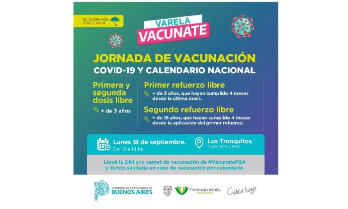 F. Varela – Lunes 18 de setiembre - Vacunación en Los Tronquitos